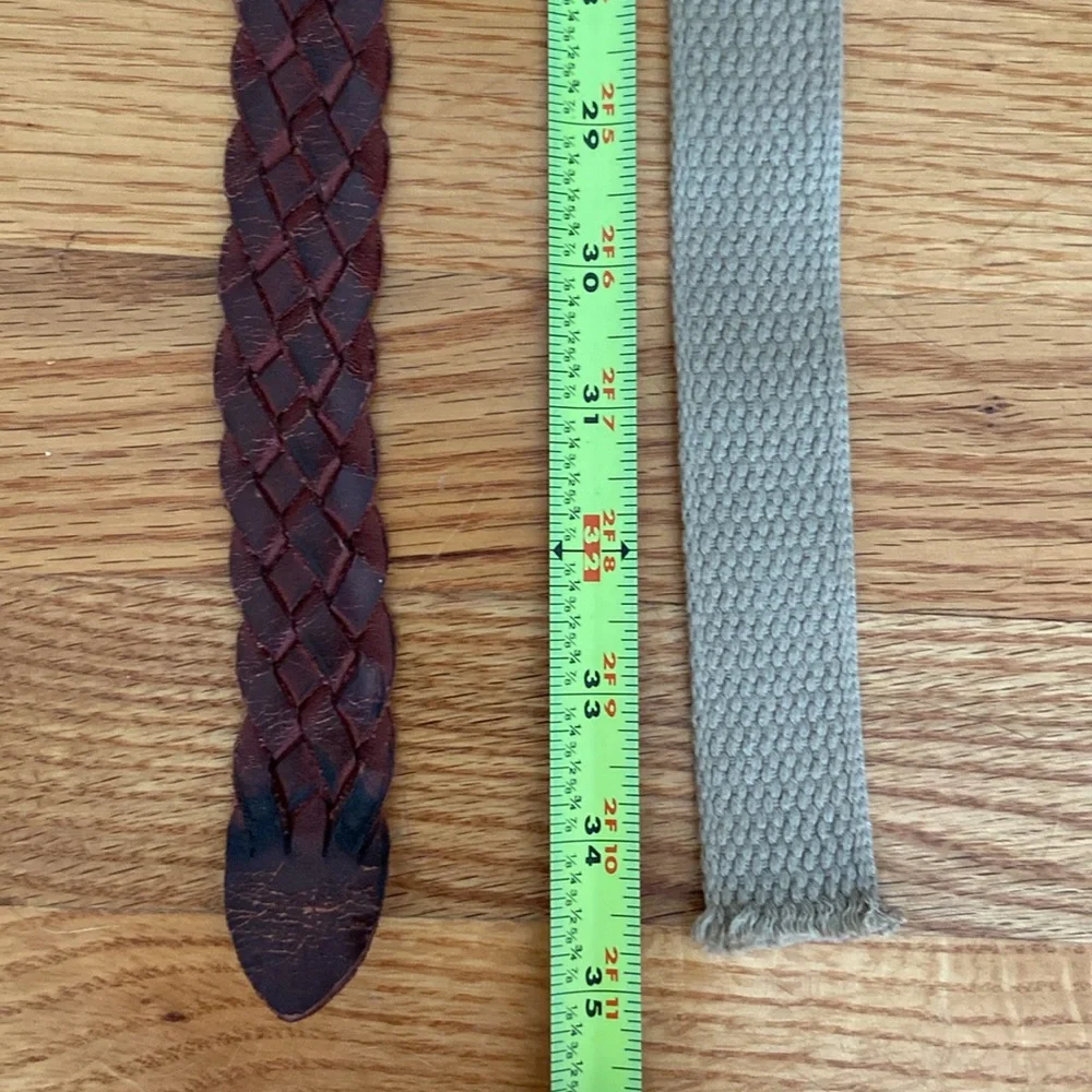 Pair of 1 Leather/1 Fabric Belt